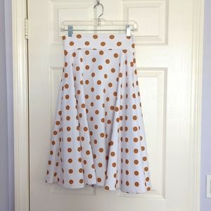 Agnes & Dora Polka Dot Midi Skirt